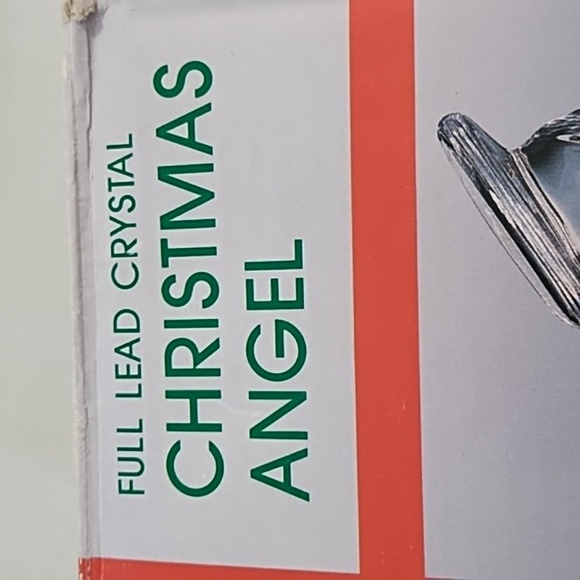 Vintage 9" Tall Clear Lead Chrystal Christmas Angel 2.24LB - Picture 2 of 16